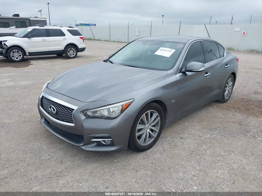 2015 Infiniti Q50 VIN JN1BV7AP8FM341505 IAAI salvage auction — NORMAL WEAR, Original (Texas), sold $1,400 on 2026-07-22 (photo 2)
