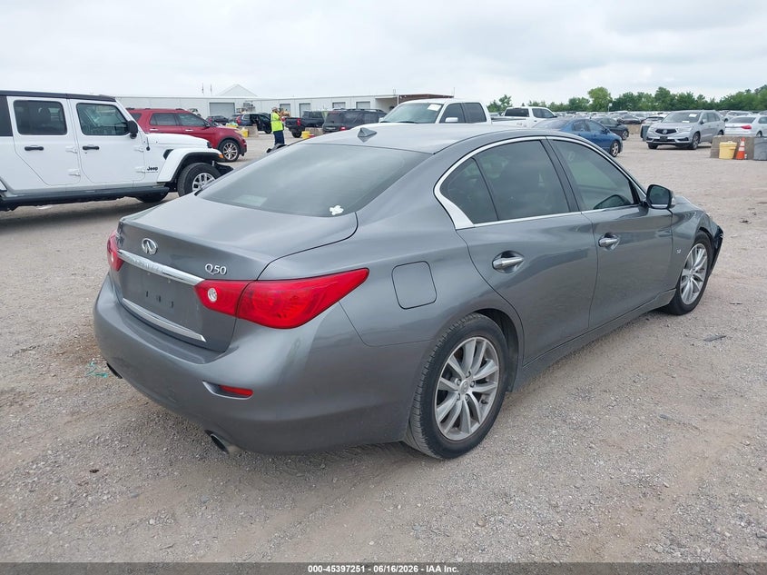 2015 Infiniti Q50 VIN JN1BV7AP8FM341505 IAAI salvage auction — NORMAL WEAR, Original (Texas), sold $1,825 on 2026-07-21 (photo 4)