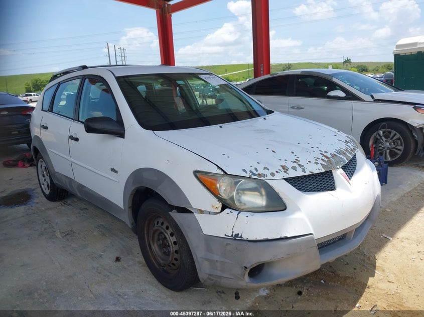 2003 Pontiac Vibe VIN 5Y2SL62883Z467589 IAAI salvage auction — STRIPPED, Clear (Florida), sold $325 on 2026-07-14 (photo 1)