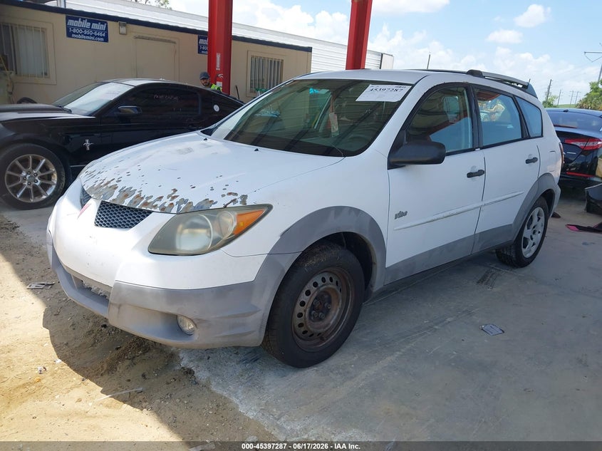 2003 Pontiac Vibe VIN 5Y2SL62883Z467589 IAAI salvage auction — STRIPPED, Clear (Florida), sold $325 on 2026-07-14 (photo 2)
