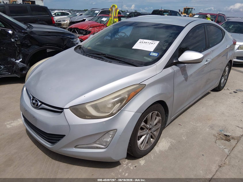 2015 Hyundai Elantra VIN KMHDH4AE4FU355570 IAAI salvage auction — REAR END, Nrc Lienholder Repossession Paperwork (Texas), sold $600 on 2026-07-14 (photo 2)