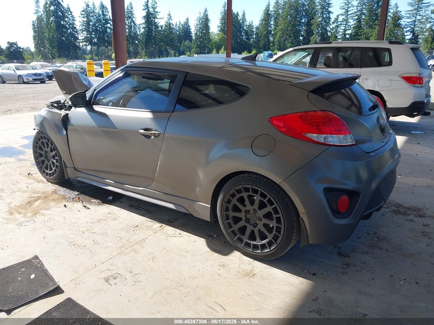 2016 Hyundai Veloster VIN KMHTC6AE1GU265459 IAAI salvage auction — FRONT & REAR, Bill Of Sale (Washington), sold $1,150 on 2026-07-15 (photo 3)