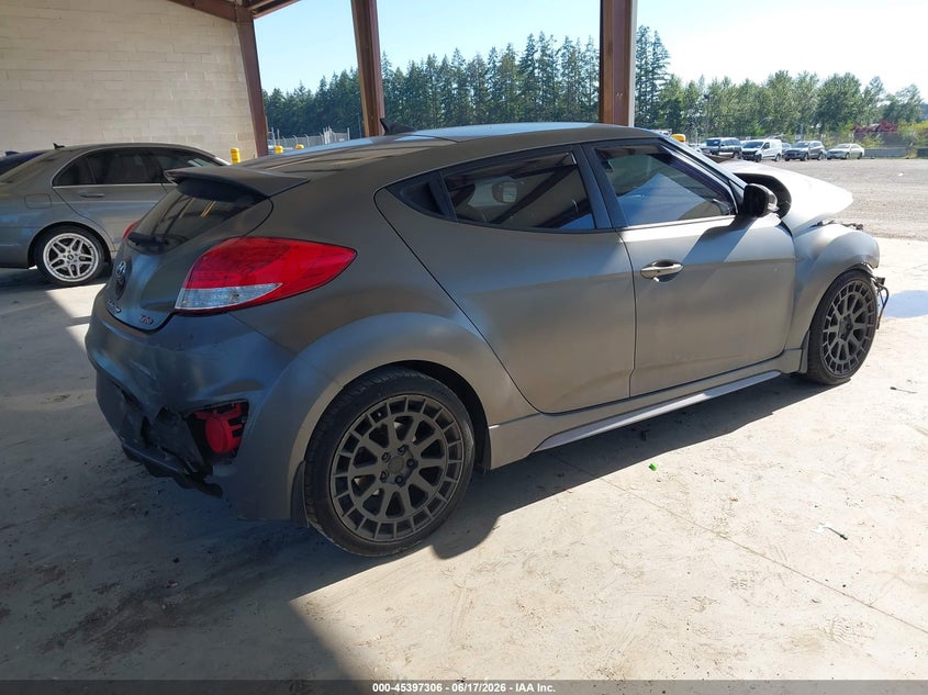 2016 Hyundai Veloster VIN KMHTC6AE1GU265459 IAAI salvage auction — FRONT & REAR, Bill Of Sale (Washington), sold $1,150 on 2026-07-15 (photo 4)