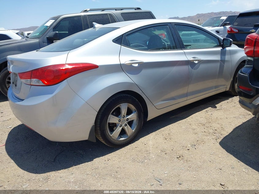 2013 Hyundai Elantra VIN KMHDH4AE9DU680468 IAAI salvage auction — NORMAL WEAR, Clear-Dealer Only (Arizona), sold $1,250 on 2026-07-28 (photo 4)