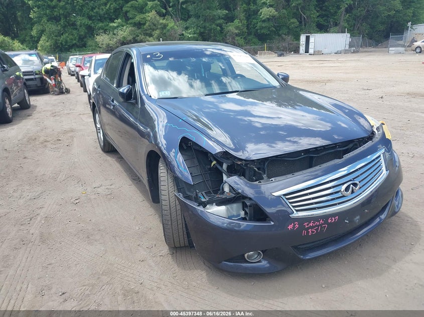 2011 Infiniti G37 VIN JN1CV6ARXBM352791 IAAI salvage auction — FRONT END, Salvage (Massachusetts), sold $425 on 2026-07-28 (photo 1)