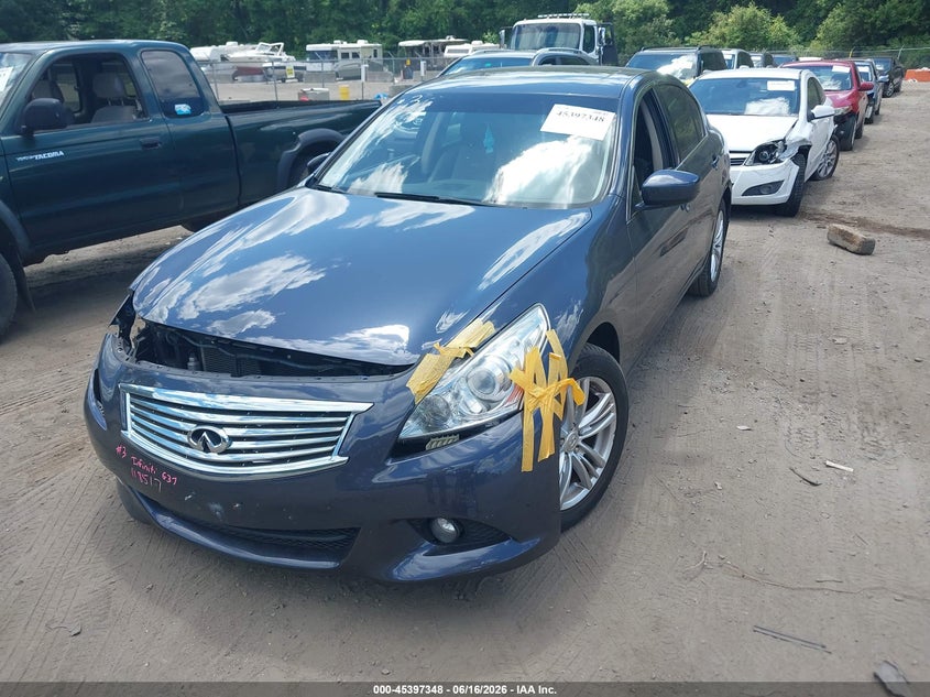 2011 Infiniti G37 VIN JN1CV6ARXBM352791 IAAI salvage auction — FRONT END, Salvage (Massachusetts), sold $425 on 2026-07-28 (photo 2)