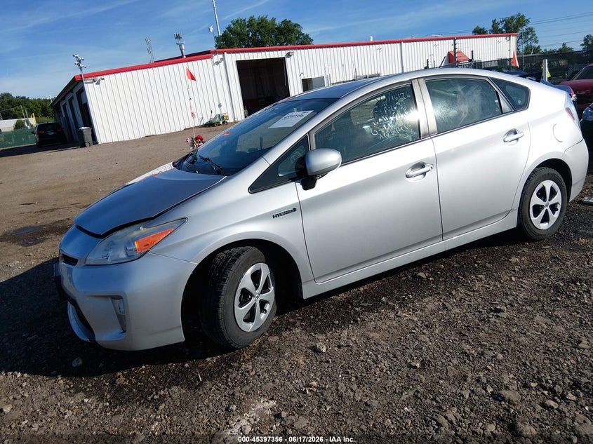 2013 Toyota Prius VIN JTDKN3DU2D5671199 IAAI salvage auction — RIGHT FRONT, Salvage Title, sold $2,600 on 2026-07-22 (photo 2)