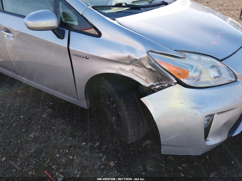 2013 Toyota Prius VIN JTDKN3DU2D5671199 IAAI salvage auction — RIGHT FRONT, Salvage Title, sold $2,600 on 2026-07-22 (photo 6)