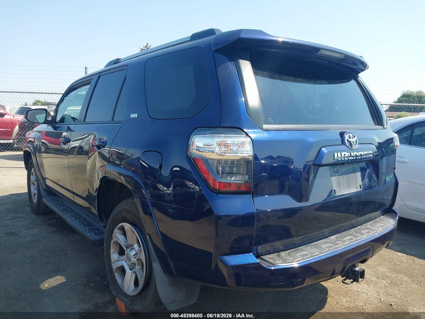 2022 Toyota 4runner VIN JTEFU5JR0N5257576 IAAI salvage auction — LEFT REAR, Salvage (California), sold $12,575 on 2026-07-28 (photo 3)