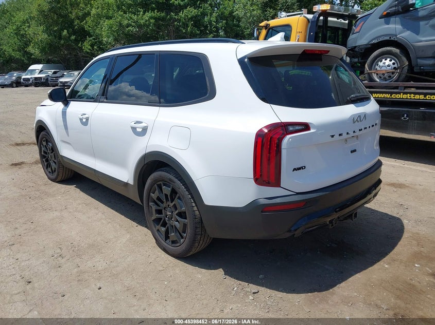 2022 Kia Telluride VIN 5XYP3DHCXNG261486 IAAI salvage auction — FRONT END, Mv-907A (New York), sold $9,975 on 2026-07-28 (photo 3)