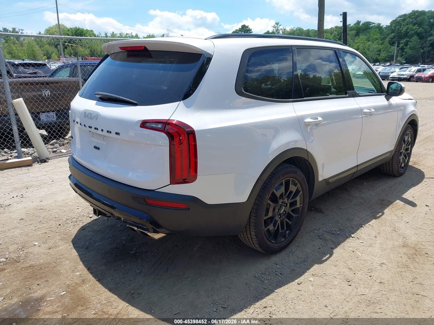 2022 Kia Telluride VIN 5XYP3DHCXNG261486 IAAI salvage auction — FRONT END, Mv-907A (New York), sold $9,975 on 2026-07-28 (photo 4)