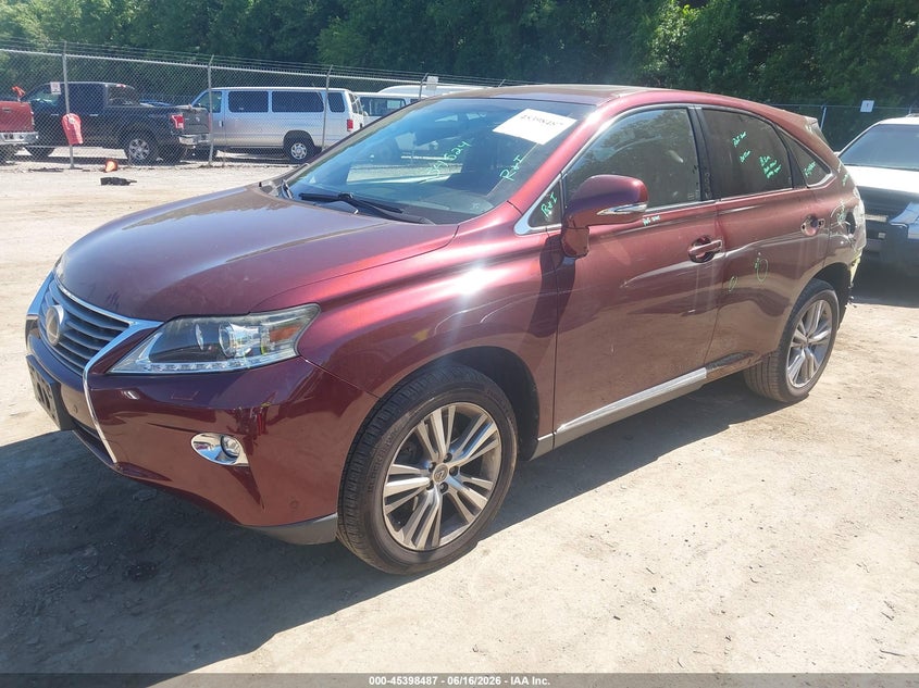 2015 Lexus Rx VIN JTJBK1BA8F2480877 IAAI salvage auction — LEFT REAR, Salvage - 75% Or Less (Maryland), sold $9,500 on 2026-07-14 (photo 2)