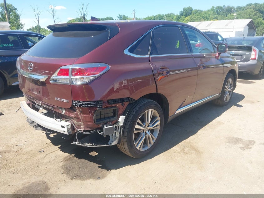 2015 Lexus Rx VIN JTJBK1BA8F2480877 IAAI salvage auction — LEFT REAR, Salvage - 75% Or Less (Maryland), sold $9,500 on 2026-07-14 (photo 4)
