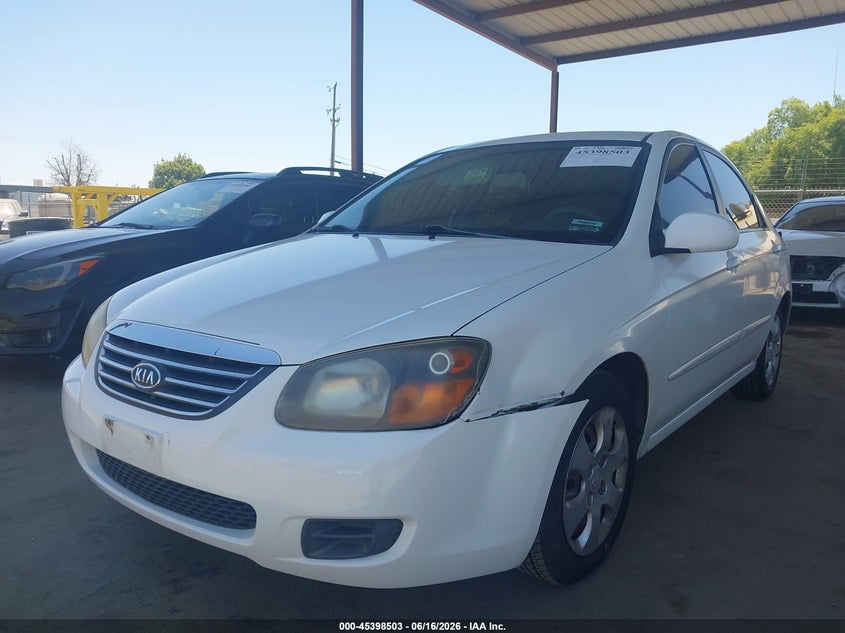 2009 Kia Spectra VIN KNAFE222895637057 IAAI salvage auction — LEFT FRONT, Salvage (California), sold $825 on 2026-07-07 (photo 2)
