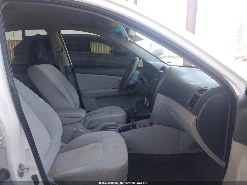 2009 Kia Spectra VIN KNAFE222895637057 IAAI salvage auction — LEFT FRONT, Salvage (California), sold $825 on 2026-07-07 (photo 5)