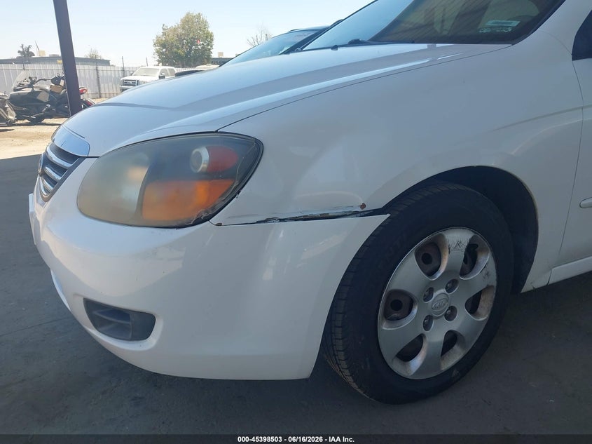 2009 Kia Spectra VIN KNAFE222895637057 IAAI salvage auction — LEFT FRONT, Salvage (California), sold $825 on 2026-07-07 (photo 6)