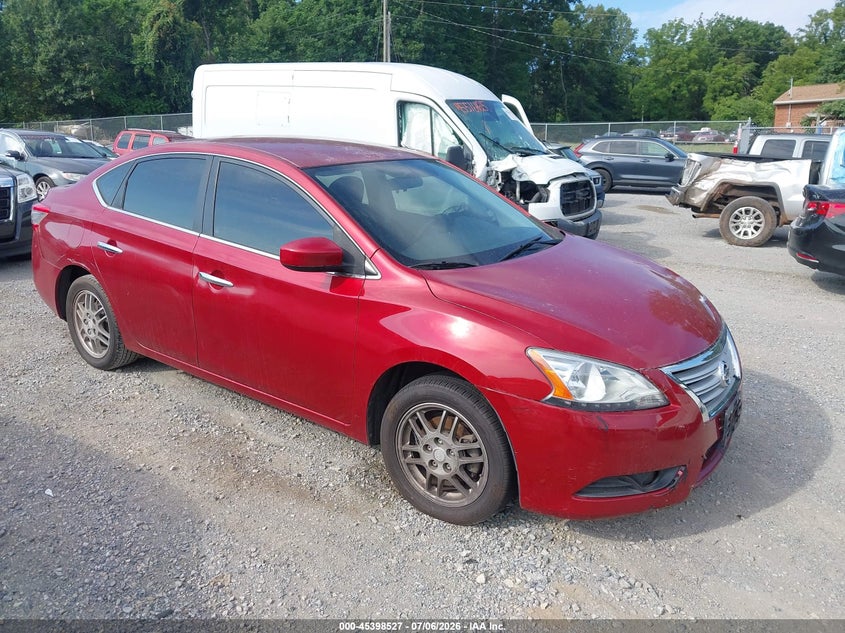 2014 Nissan Sentra VIN 3N1AB7AP1EY281308 IAAI salvage auction — REPOSSESSION, Salvage Title, sold $300 on 2026-10-21 (photo 1)