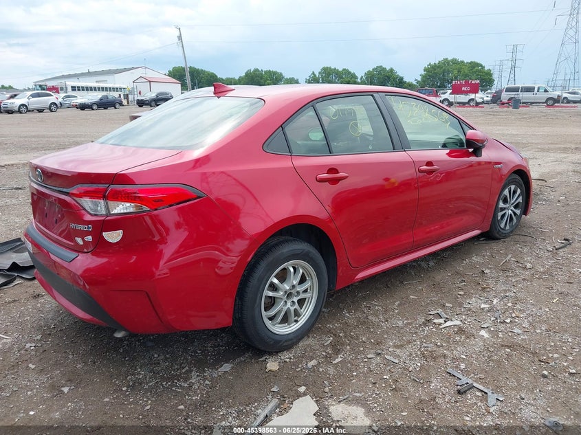 2020 Toyota Corolla VIN JTDEBRBE3LJ017936 IAAI salvage auction — FRONT END, Salvage (Indiana), sold $4,150 on 2026-07-29 (photo 4)