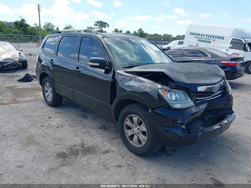 2009 Kia Mohave (borrego) VIN KNDJJ741X95032595 IAAI salvage auction — FRONT & REAR, Rebuildable (Florida), sold $425 on 2026-07-23 (photo 1)