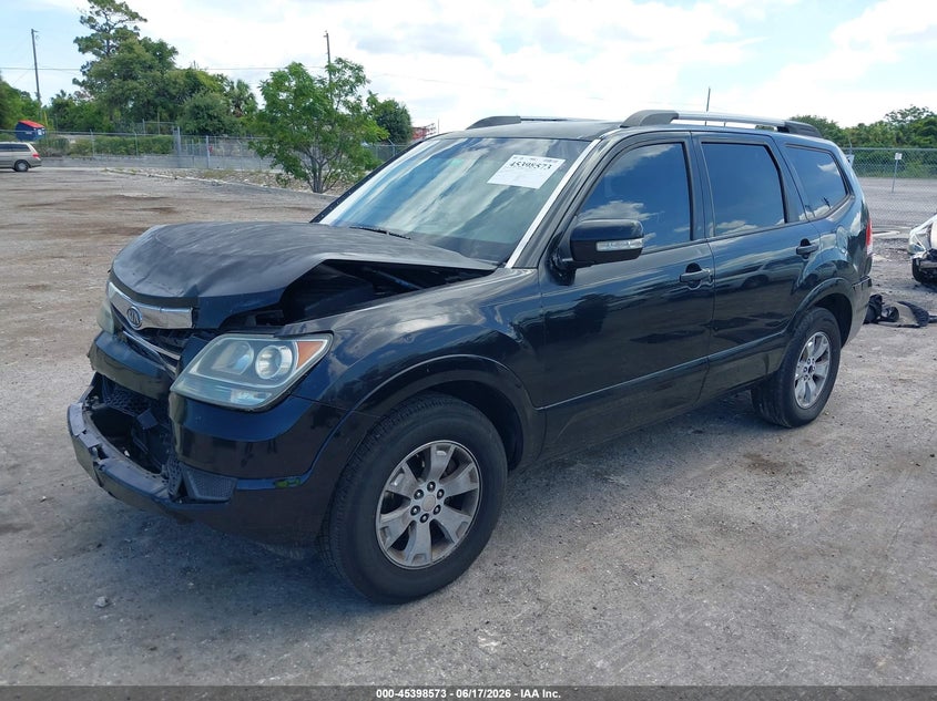 2009 Kia Mohave (borrego) VIN KNDJJ741X95032595 IAAI salvage auction — FRONT & REAR, Rebuildable (Florida), sold $425 on 2026-07-23 (photo 2)