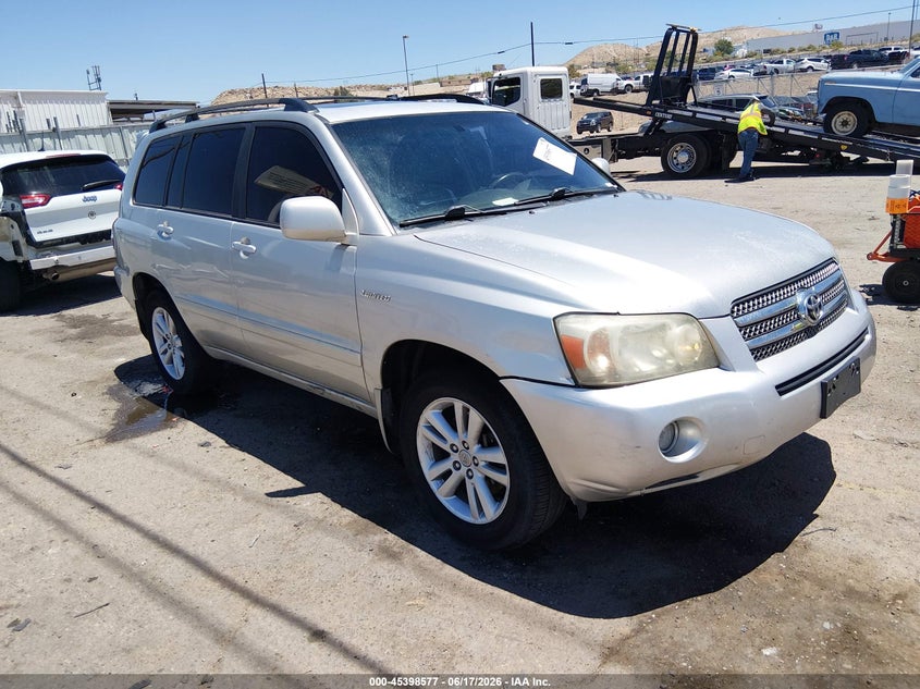 2006 Toyota Highlander hybrid VIN JTEEW21A660015890 IAAI salvage auction — FRONT END, Salvage (New Mexico), sold $25 on 2026-07-29 (photo 1)