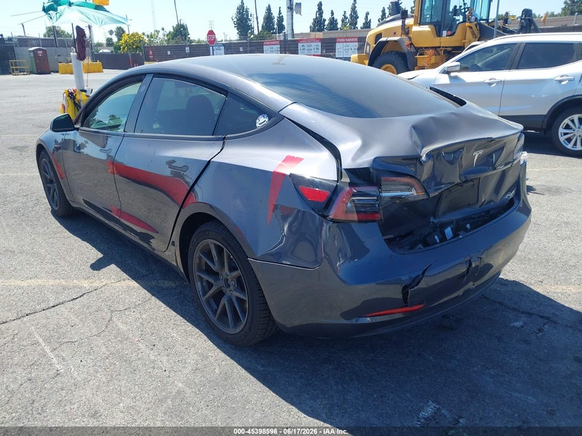 2023 Tesla Model 3 VIN 5YJ3E1EAXPF496412 IAAI salvage auction — REAR END, Salvage Title, sold $7,000 on 2026-07-29 (photo 3)