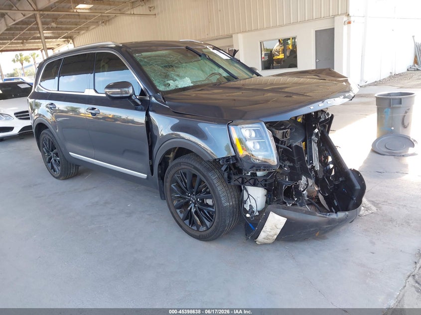 2021 Kia Telluride VIN 5XYP5DHC1MG100372 IAAI salvage auction — FRONT END, Salvage Title, sold $3,650 on 2026-07-29 (photo 1)