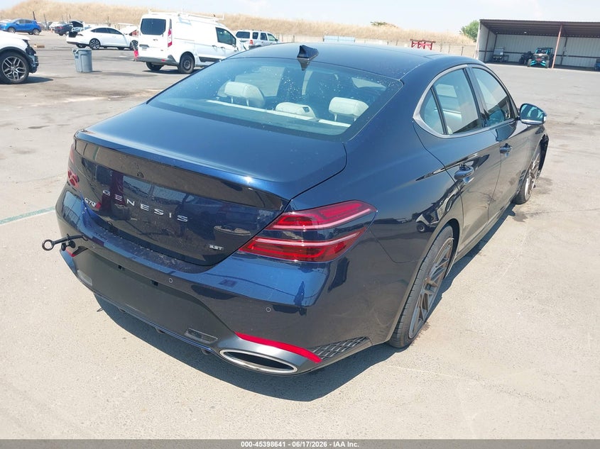 2023 Genesis G70 VIN KMTG54TE4PU106924 IAAI salvage auction — RIGHT SIDE, Salvage (California), sold $13,000 on 2026-08-27 (photo 4)