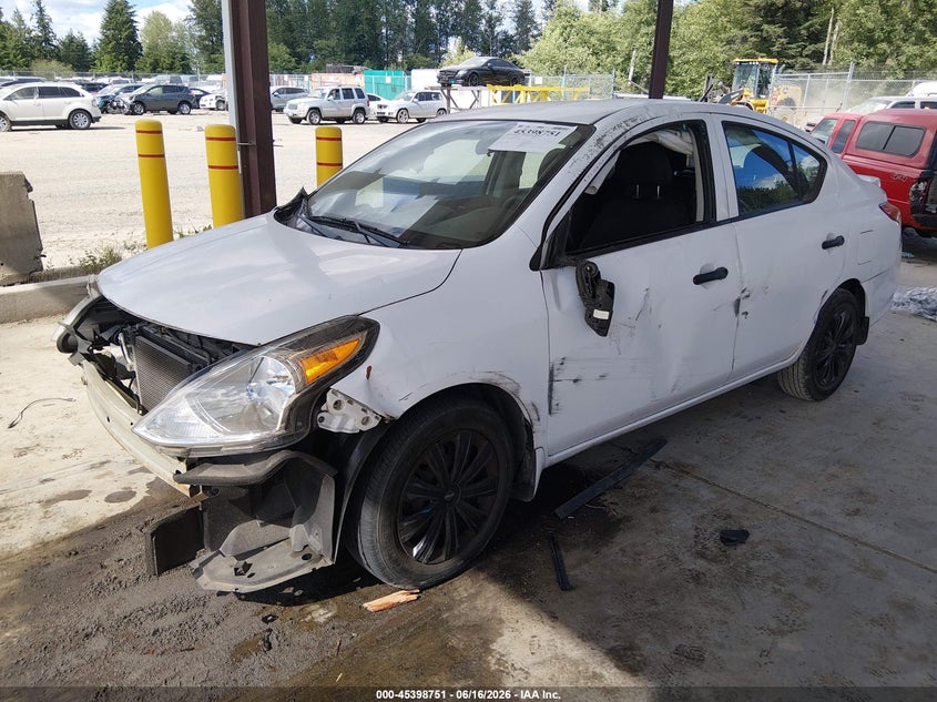2019 Nissan Versa VIN 3N1CN7AP5KL824927 IAAI salvage auction — FRONT END, Bill Of Sale (Washington), sold $600 on 2026-07-09 (photo 2)