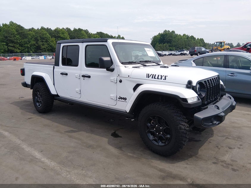 2023 Jeep Gladiator VIN 1C6HJTAG1PL572790 IAAI salvage auction — SUSPENSION, Salvage (North Carolina), sold $7,100 on 2026-07-29 (photo 1)