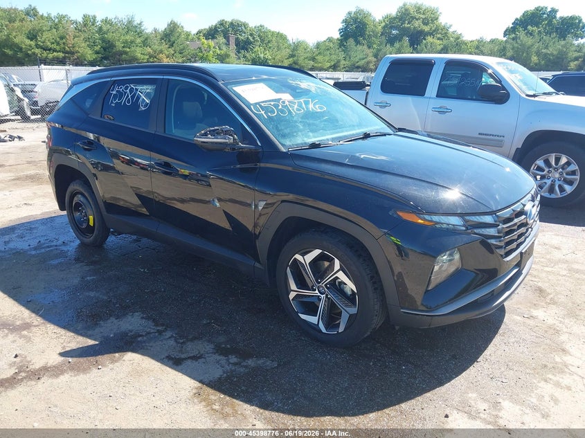 2022 Hyundai Tucson VIN 5NMJFCAEXNH079666 IAAI salvage auction — STORM DAMAGE, Salvage Title, sold $7,400 on 2026-07-19 (photo 1)