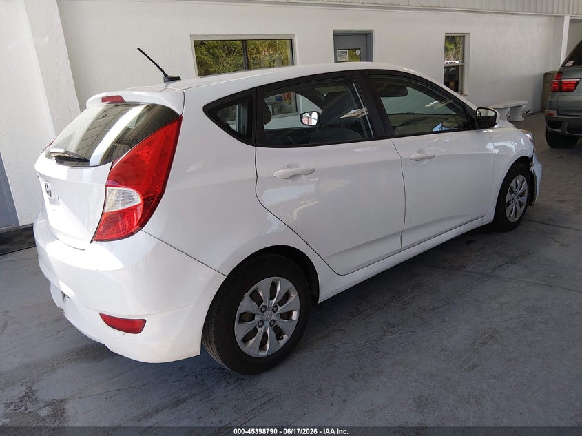 2016 Hyundai Accent VIN KMHCT5AEXGU278334 IAAI salvage auction — NORMAL WEAR, Clear (Montana), sold $725 on 2026-07-15 (photo 4)