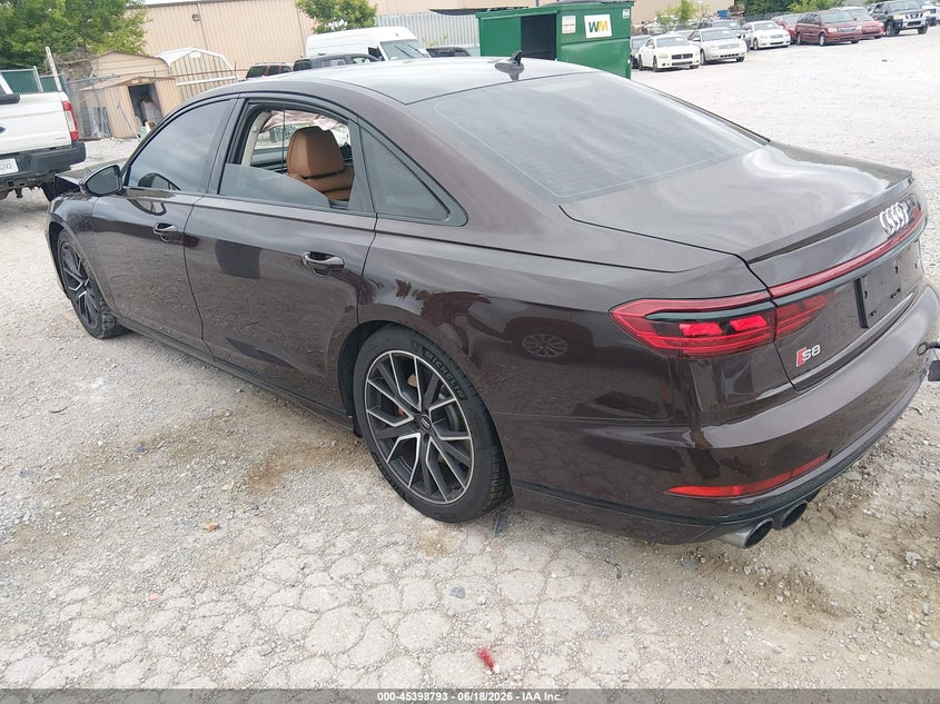 2020 Audi S8 VIN WAU8SAF84LN007005 IAAI salvage auction — FRONT END, Salvage (Kentucky), sold $18,900 on 2026-08-01 (photo 3)
