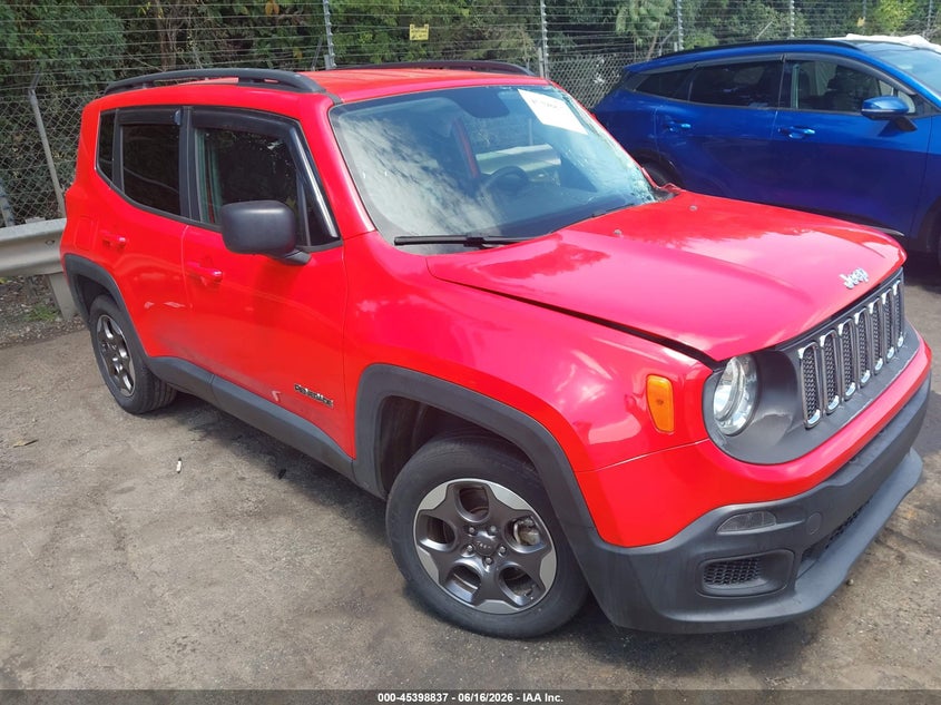 2017 Jeep Renegade VIN ZACCJAAB4HPF42918 IAAI salvage auction — LEFT SIDE, Salvage Title, sold $700 on 2026-08-06 (photo 1)