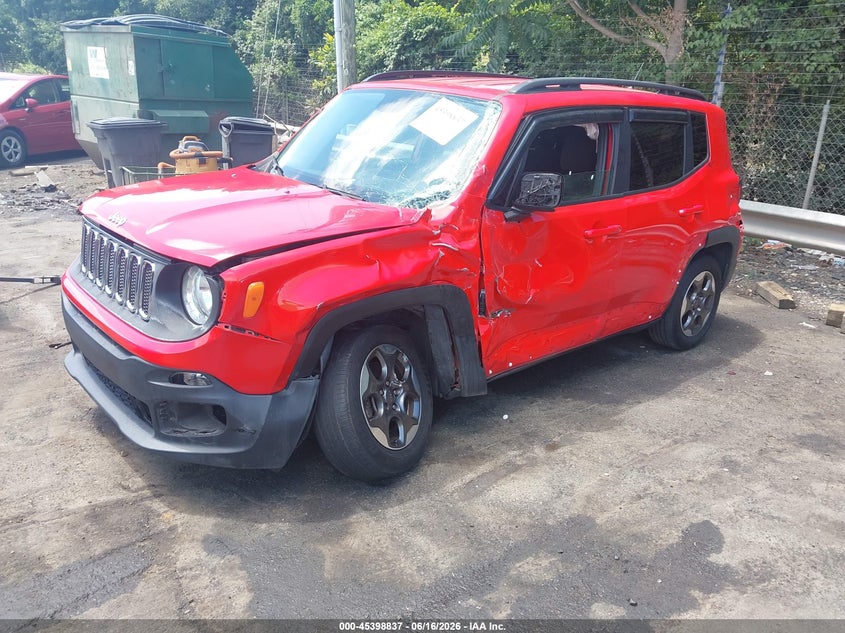 2017 Jeep Renegade VIN ZACCJAAB4HPF42918 IAAI salvage auction — LEFT SIDE, Salvage Title, sold $700 on 2026-08-06 (photo 2)