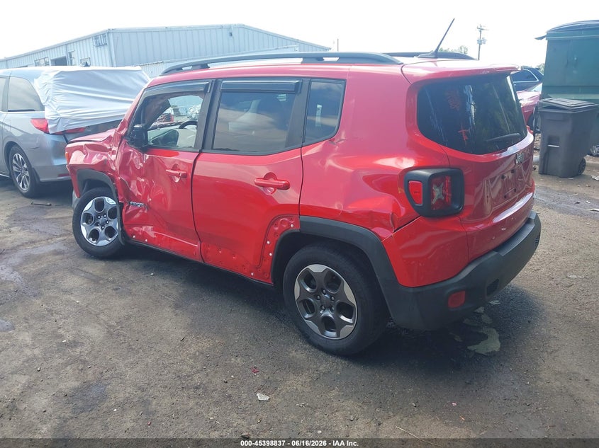 2017 Jeep Renegade VIN ZACCJAAB4HPF42918 IAAI salvage auction — LEFT SIDE, Salvage Title, sold $700 on 2026-08-06 (photo 3)