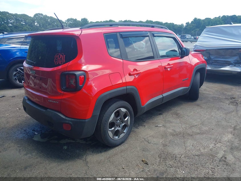 2017 Jeep Renegade VIN ZACCJAAB4HPF42918 IAAI salvage auction — LEFT SIDE, Salvage Title, sold $700 on 2026-08-06 (photo 4)