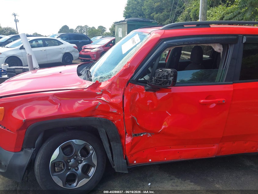 2017 Jeep Renegade VIN ZACCJAAB4HPF42918 IAAI salvage auction — LEFT SIDE, Salvage Title, sold $700 on 2026-08-06 (photo 6)