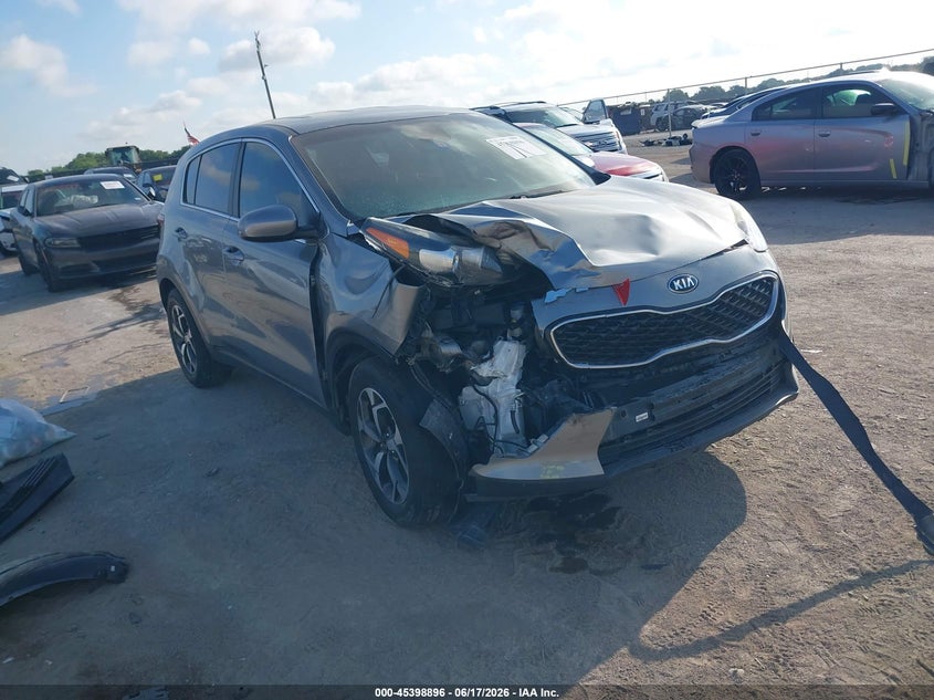 2020 Kia Sportage VIN KNDPM3AC0L7800404 IAAI salvage auction — RIGHT FRONT, Salvage (Texas), sold $2,700 on 2026-07-22 (photo 1)