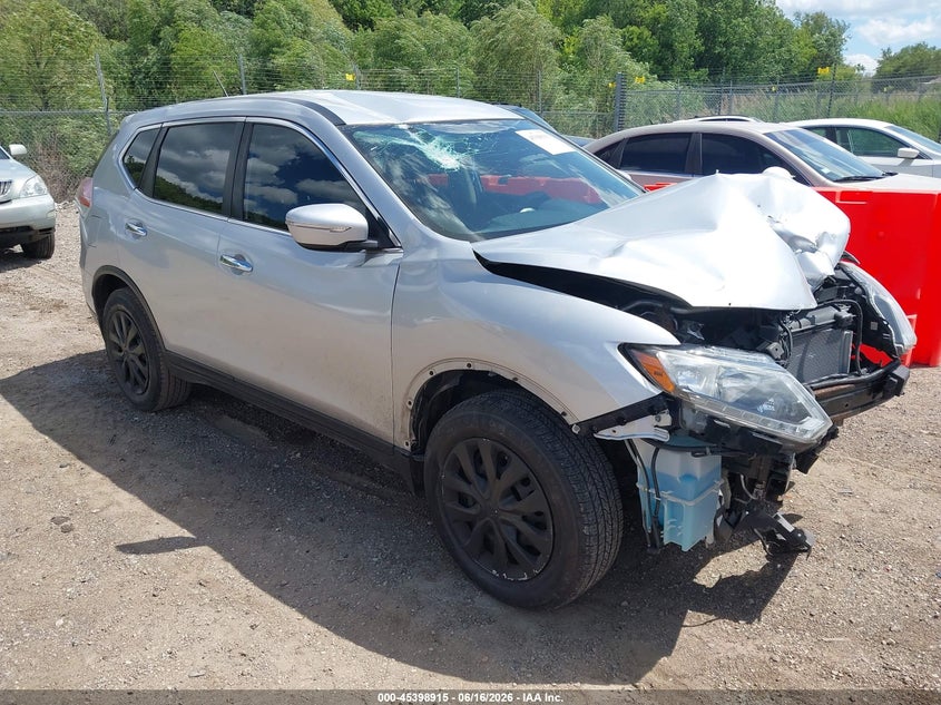 2015 Nissan Rogue VIN KNMAT2MV7FP541348 IAAI salvage auction — FRONT END, Salvage (Illinois), sold $450 on 2026-07-22 (photo 1)