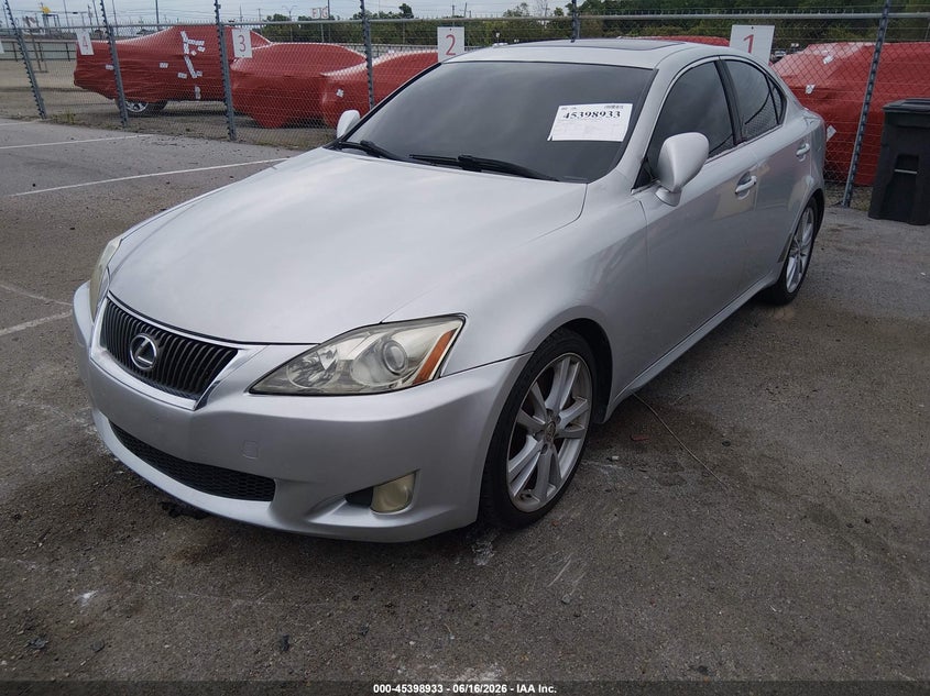 2006 Lexus Is VIN JTHBE262965008302 IAAI salvage auction — VANDALISM, Salvage (Louisiana), sold $1,500 on 2026-07-13 (photo 6)