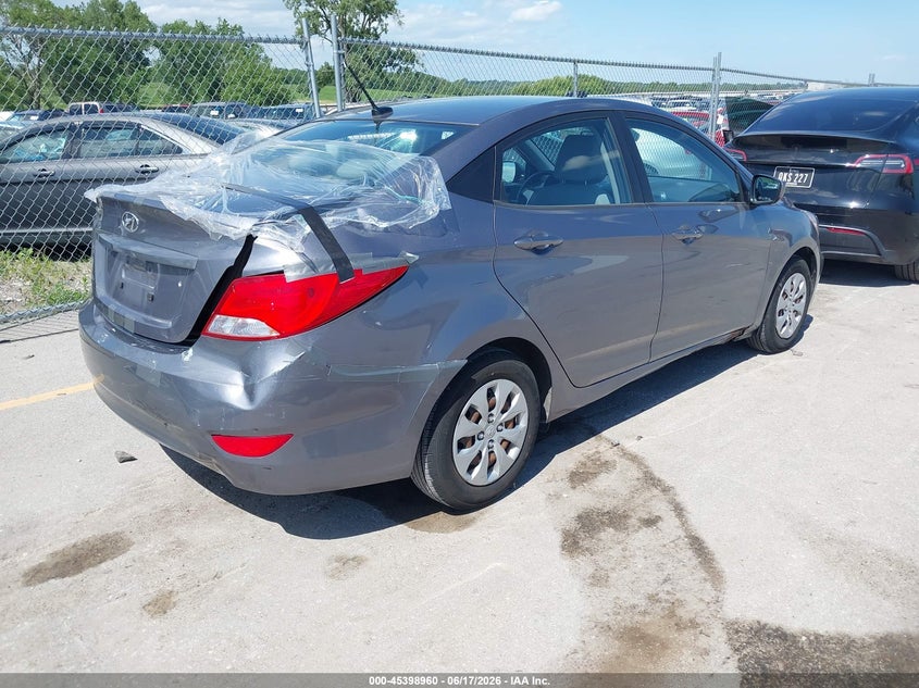2016 Hyundai Accent VIN KMHCT4AE8GU156209 IAAI salvage auction — FRONT & REAR, Salvage (Iowa), sold $25 on 2026-07-21 (photo 4)