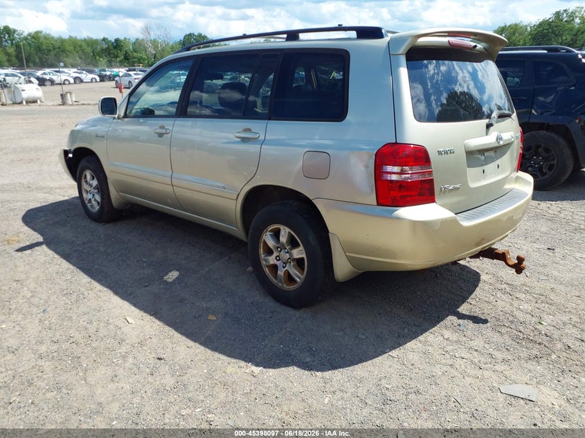 2003 Toyota Highlander VIN JTEHF21A230142760 IAAI salvage auction — RIGHT FRONT, Salvage (Ohio), sold $375 on 2026-07-06 (photo 3)