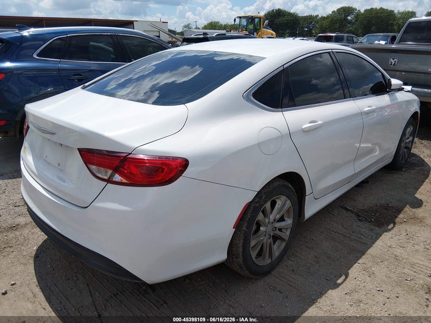 2015 Chrysler 200 VIN 1C3CCCFB3FN549741 IAAI salvage auction — FRONT END, Salvage (Texas), sold $700 on 2026-07-28 (photo 4)