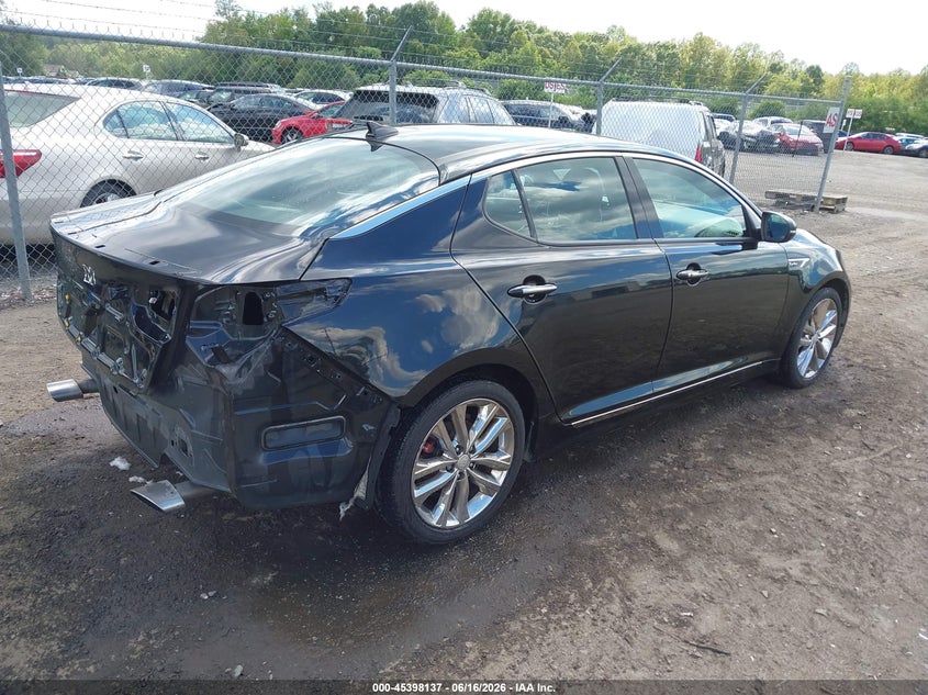 2015 Kia Optima VIN 5XXGR4A68FG394062 IAAI salvage auction — REAR END, Clear (Virginia), sold $1,600 on 2026-07-18 (photo 4)