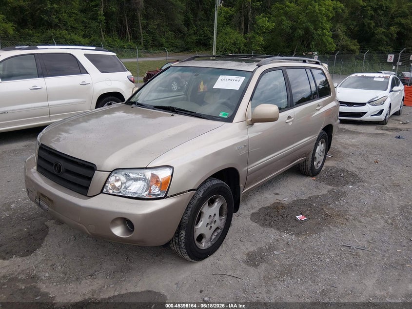 2006 Toyota Highlander VIN JTEEP21A660136982 IAAI salvage auction — FRONT END, Clear (Virginia), sold $1,050 on 2026-07-19 (photo 2)