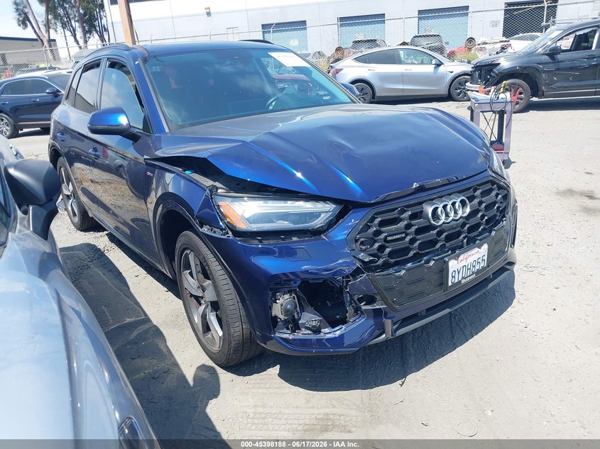 2022 Audi Q5 VIN WA1FAAFY1N2006003 IAAI salvage auction — RIGHT FRONT, Salvage Certificate (California), sold $3,750 on 2026-07-08 (photo 1)