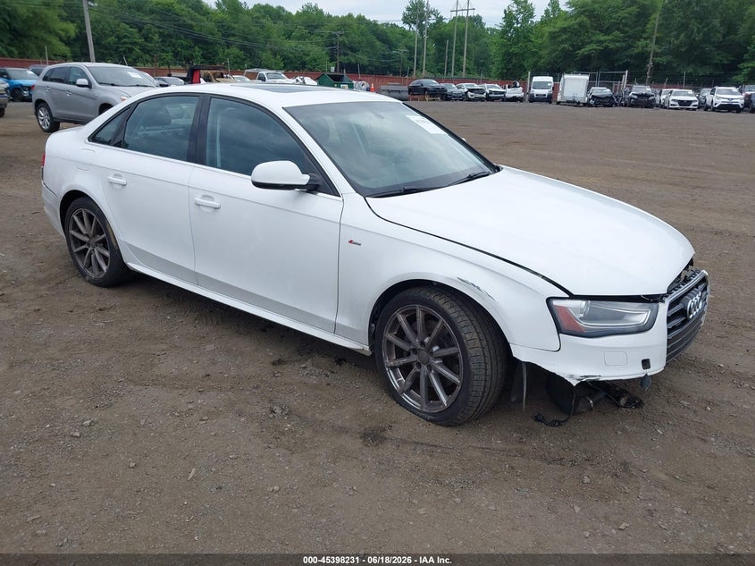 2016 Audi A4 VIN WAUFFAFL1GN015617 IAAI salvage auction — FRONT & REAR, Salvage (Idaho), sold $1,350 on 2026-07-15 (photo 1)