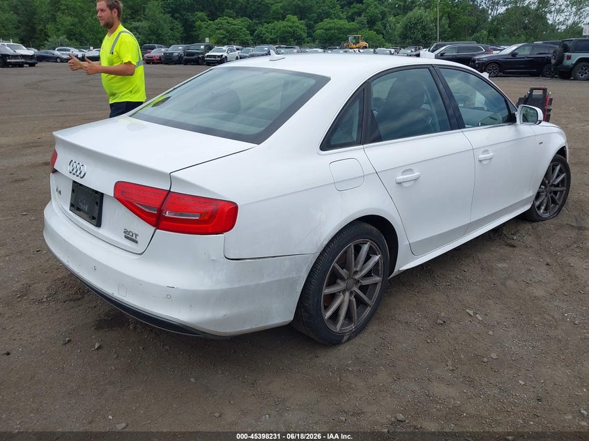 2016 Audi A4 VIN WAUFFAFL1GN015617 IAAI salvage auction — FRONT & REAR, Salvage (Idaho), sold $1,350 on 2026-07-15 (photo 4)