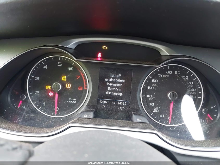 2016 Audi A4 VIN WAUFFAFL1GN015617 IAAI salvage auction — FRONT & REAR, Salvage (Idaho), sold $1,350 on 2026-07-15 (photo 7)